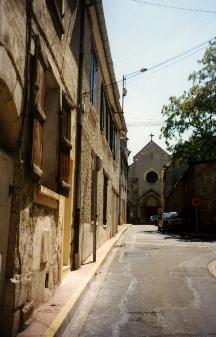 La rue Notre-Dame et l'glise de Montlhry