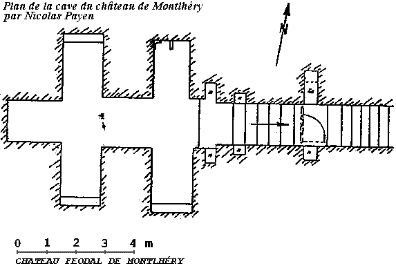 Plan de la cave du chteau de Montlhry