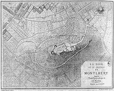 Relev de la tour et du chteau de Montlhry excut par I. Bardin en 1843