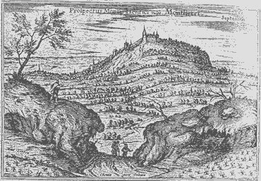Gravure du château de Montlhéry, dessin de Claude Chastillon